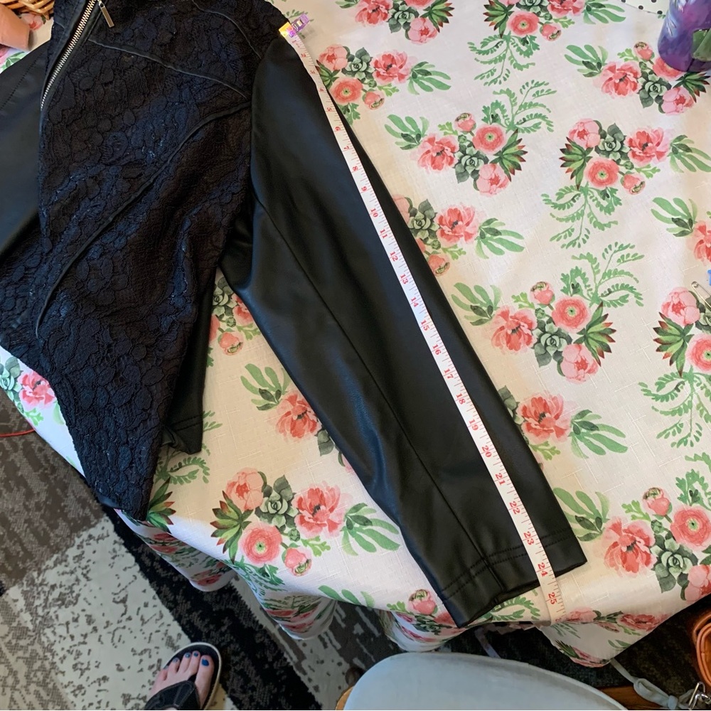 Christopher & Banks Black Faux Leather Jacket - Picture 14 of 15